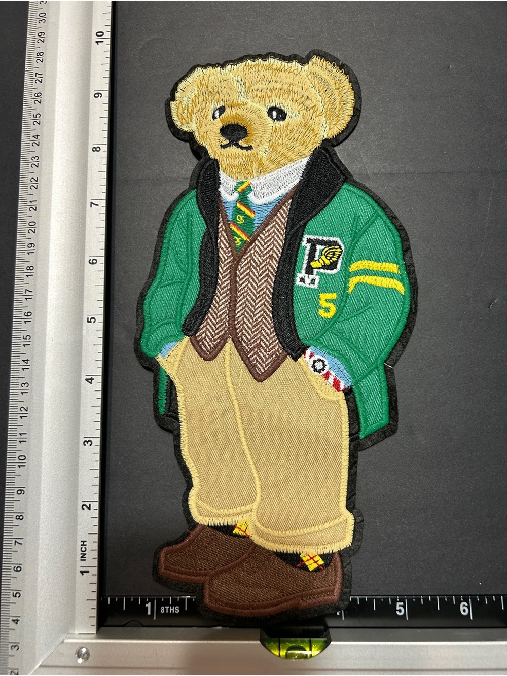 Polo by Ralph Lauren Green Jacket Teddy Bear Patch sew on
